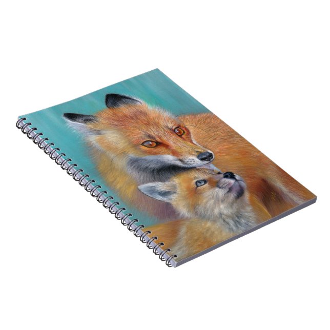 Fuchs Notizbuch. Notizblock mit Fuchsdesign. (Rechte Seite)