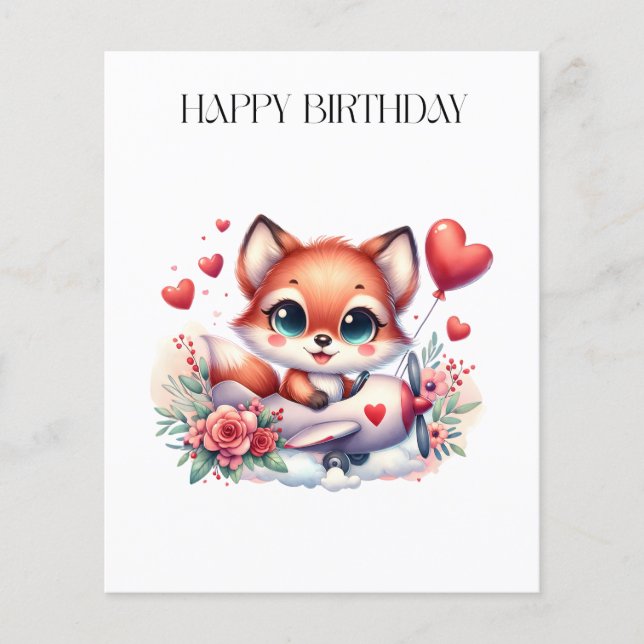 Fuchs-Pilot-Geburtstag Flyer (Vorne)