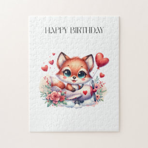 Fuchs-Pilot-Geburtstag Puzzle