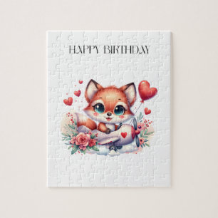 Fuchs-Pilot-Geburtstag Puzzle