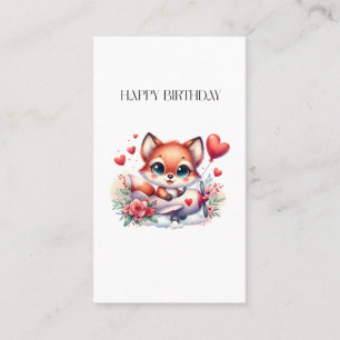 Fuchs-Pilot-Geburtstag Visitenkarte