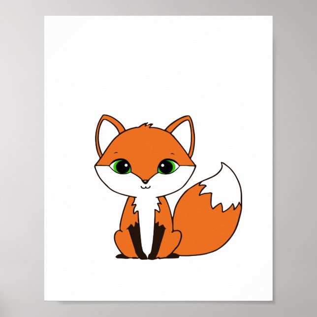 Fuchs Poster im Chibi-Stil (Vorne)
