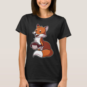 Fuchs Rotfuchs trinken Kaffeebohnen T-Shirt