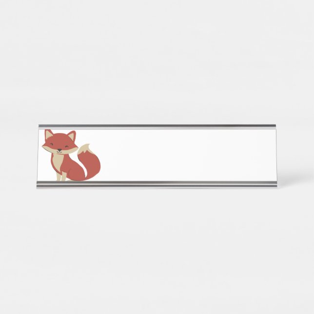 Fuchs Schreibtischnamensplakette (Vorderseite )