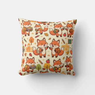 Fuchs-Schulkissen – Herbst-Fuchs-Muster Kissen