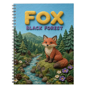Fuchs Schwarzwald Modern KlayKoo Notizblock