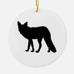 Fuchs-Silhouette Keramikornament