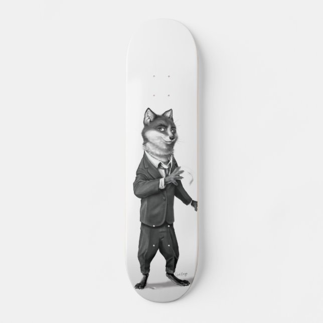 Fuchs Skateboard (stehend) (Vorderseite)