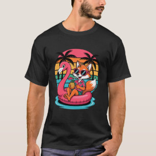 Fuchs-Sonnenbrille Strand Sommerurlaub Pool Schwim T-Shirt