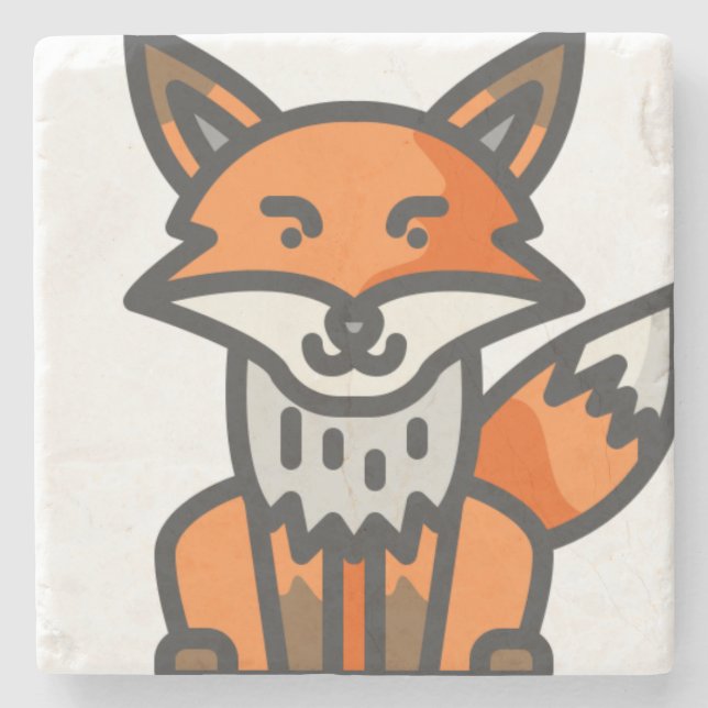 Fuchs Steinuntersetzer (Vorderseite)