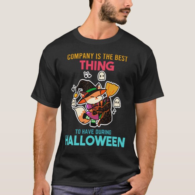 Fuchs Tanzmagie-Halloween-Party T-Shirt (Vorderseite)