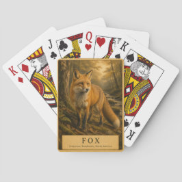 Fuchs Temperierte Wälder VINTAGE Spielkarten