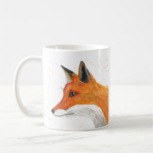 Fuchs Tier Wasserfarbe Wald Natur Wildtiere Kaffeetasse