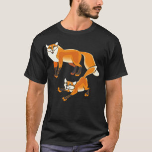 Fuchs Tierhunde schwarzes Labor T-Shirt
