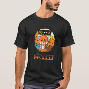 Fuchs trinkt Kaffee Tier Für Männer Frauen 2 T-Shirt