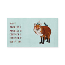 FUCHS u. INDIGO-VÖGEL Visitenkarte