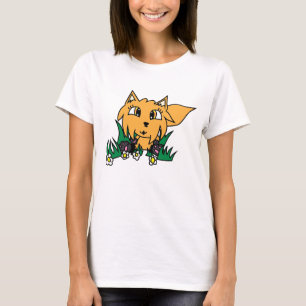 Fuchs und Blumen T-Shirt