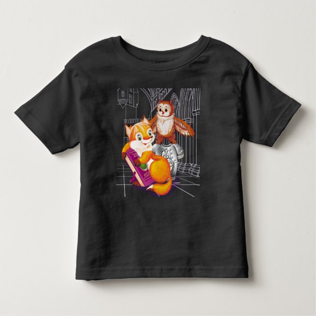Fuchs und Eule Kleinkind T-shirt (Vorderseite)