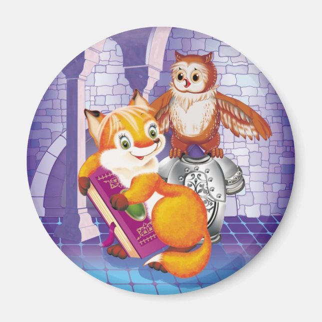 Fuchs und Eule Magnet (Vorne)