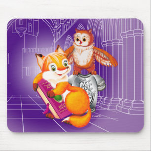 Fuchs und Eule Mousepad