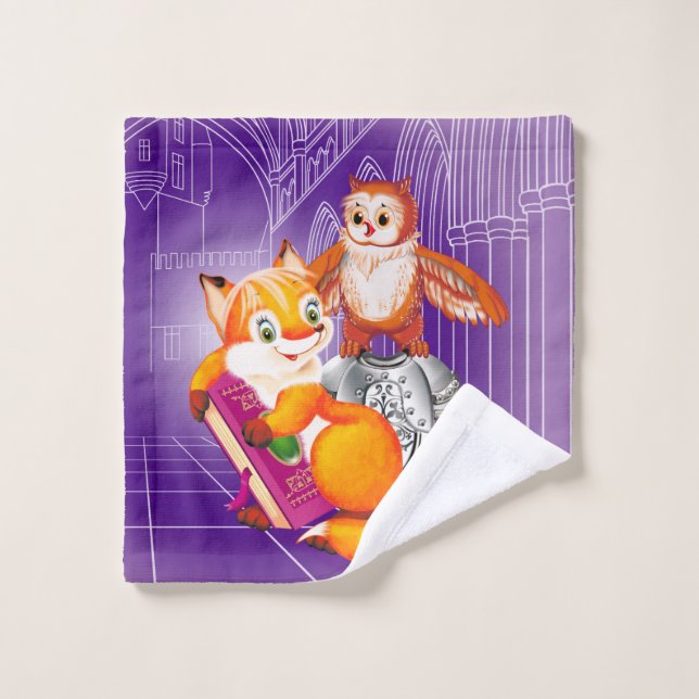 Fuchs und Eule Waschlappen (Waschlappen)