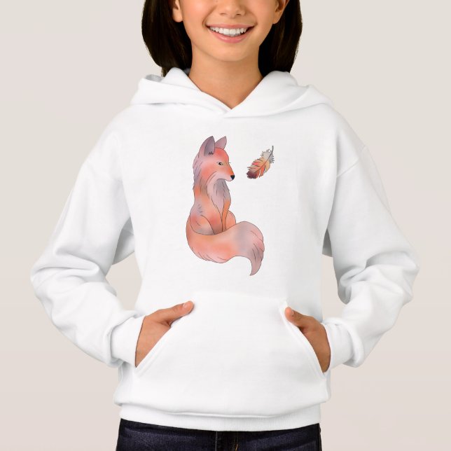 Fuchs und Feder Hoodie (Vorderseite)