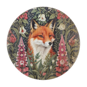 Fuchs und Fingerhutblumen William Morris Inspirier Schneidebrett