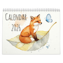 Fuchs und Schmetterling Kalender