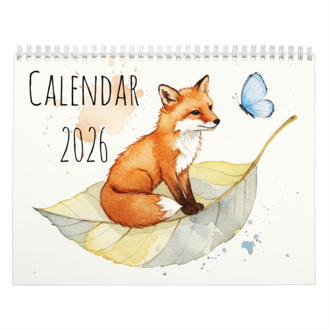 Fuchs und Schmetterling  Kalender (Titelbild)
