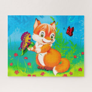 Fuchs und Schmetterling Puzzle
