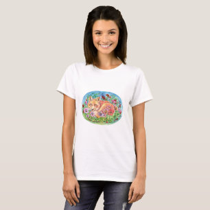 Fuchs und Stiefmütterchen T-Shirt