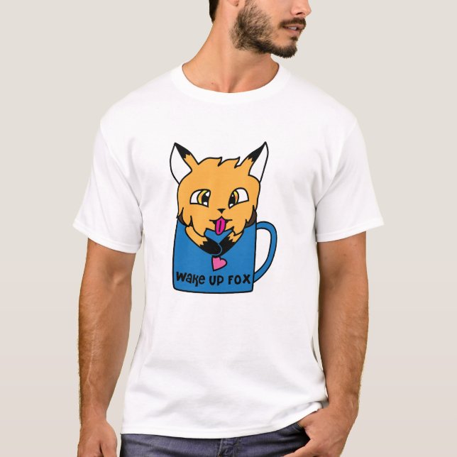 Fuchs und Tasse T-Shirt (Vorderseite)
