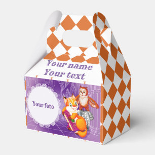 Fuchs und Uhviolett Geschenkschachtel