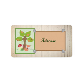 Fuchs unterm Baum Adressaufkleber