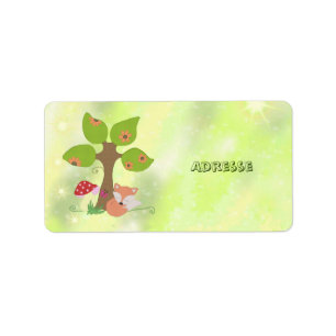 Fuchs unterm Baum Adressaufkleber