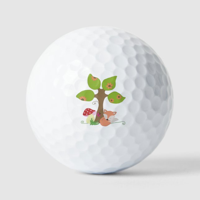 Fuchs unterm Baum  Golfball (Vorderseite)