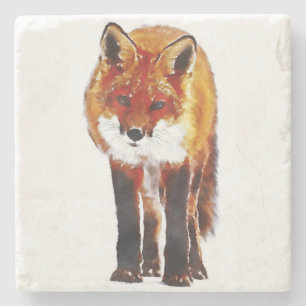 Fuchs-Untersetzer, FuchsmarmorsteinTischset Steinuntersetzer