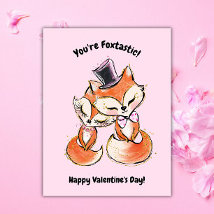 Fuchs Valentinstag Foto Feiertagskarte
