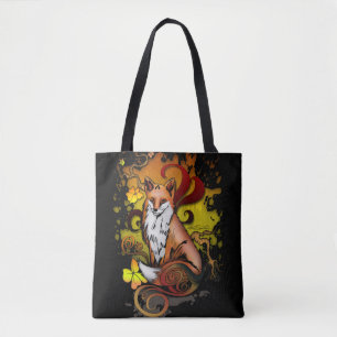 Fuchs-Wald-All-Over-Print-Tasche im Herbstlook