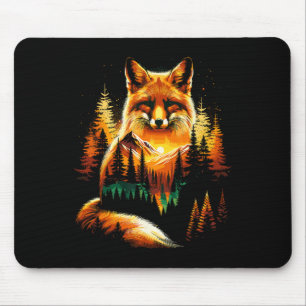 Fuchs Wald Naturliebhaber Berge Wandern Camping Mousepad