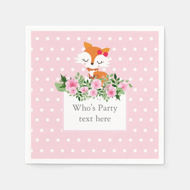 Fuchs, Wald, niedlich Serviette (Vorderseite)