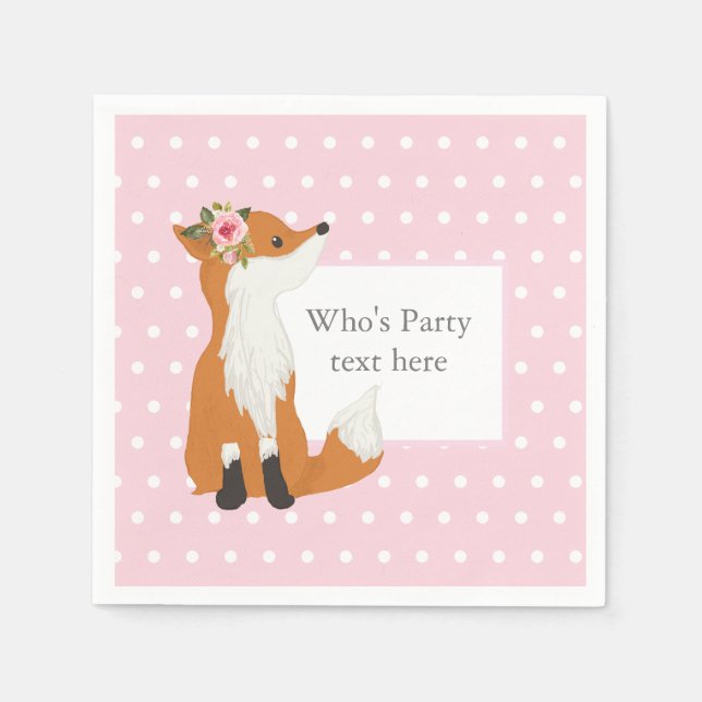 Fuchs, Wald, niedlich Serviette (Vorderseite)