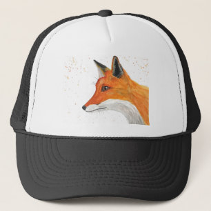Fuchs-Wasserfarbenmalerei Truckerkappe