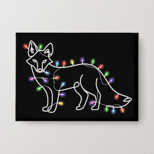 Fuchs-Weihnachts-Geschenke für Tierliebhaber Button