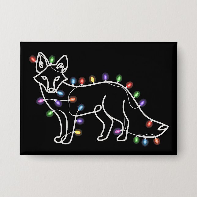 Fuchs-Weihnachts-Geschenke für Tierliebhaber  Button (Vorderseite)