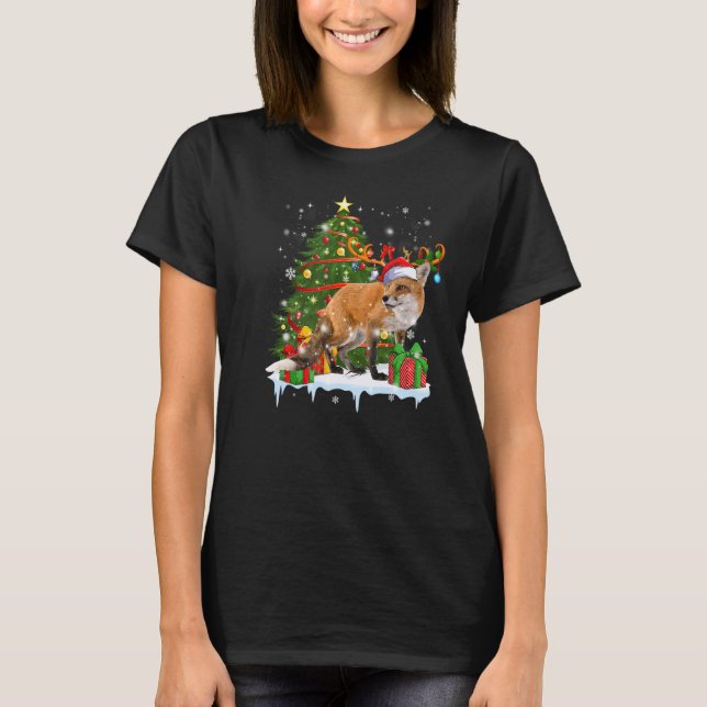 Fuchs-Weihnachtsbaum T-Shirt (Vorderseite)
