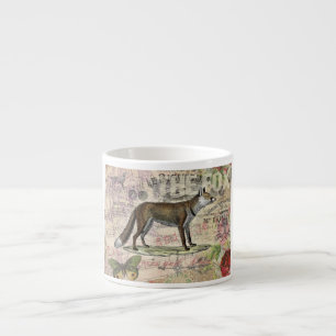 Fuchs-Wildlife-Vintage-Tierillustration Espressotasse