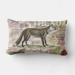 Fuchs-Wildlife-Vintage-Tierillustration Lendenkissen