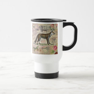Fuchs-Wildlife-Vintage-Tierillustration Reisebecher
