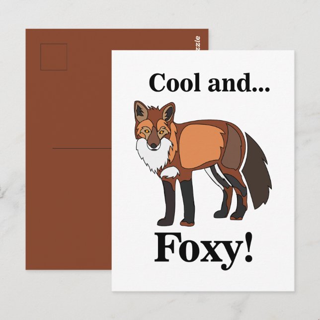 Fuchs Wildtier Fuchsig Postkarte (Vorne/Hinten)